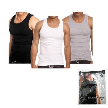 Men's Ribbed Ashirts-3 in a Pack